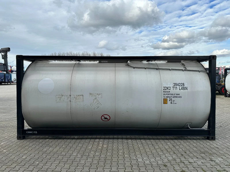 Cuve de stockage neuf CIMC tankcontainers TOP: ONE WAY/NEW 20FT ISO tankcontainer, 25.000L/1-comp., L4BN, UN Portable, T11, steam heating, bottom discharge: photos 3