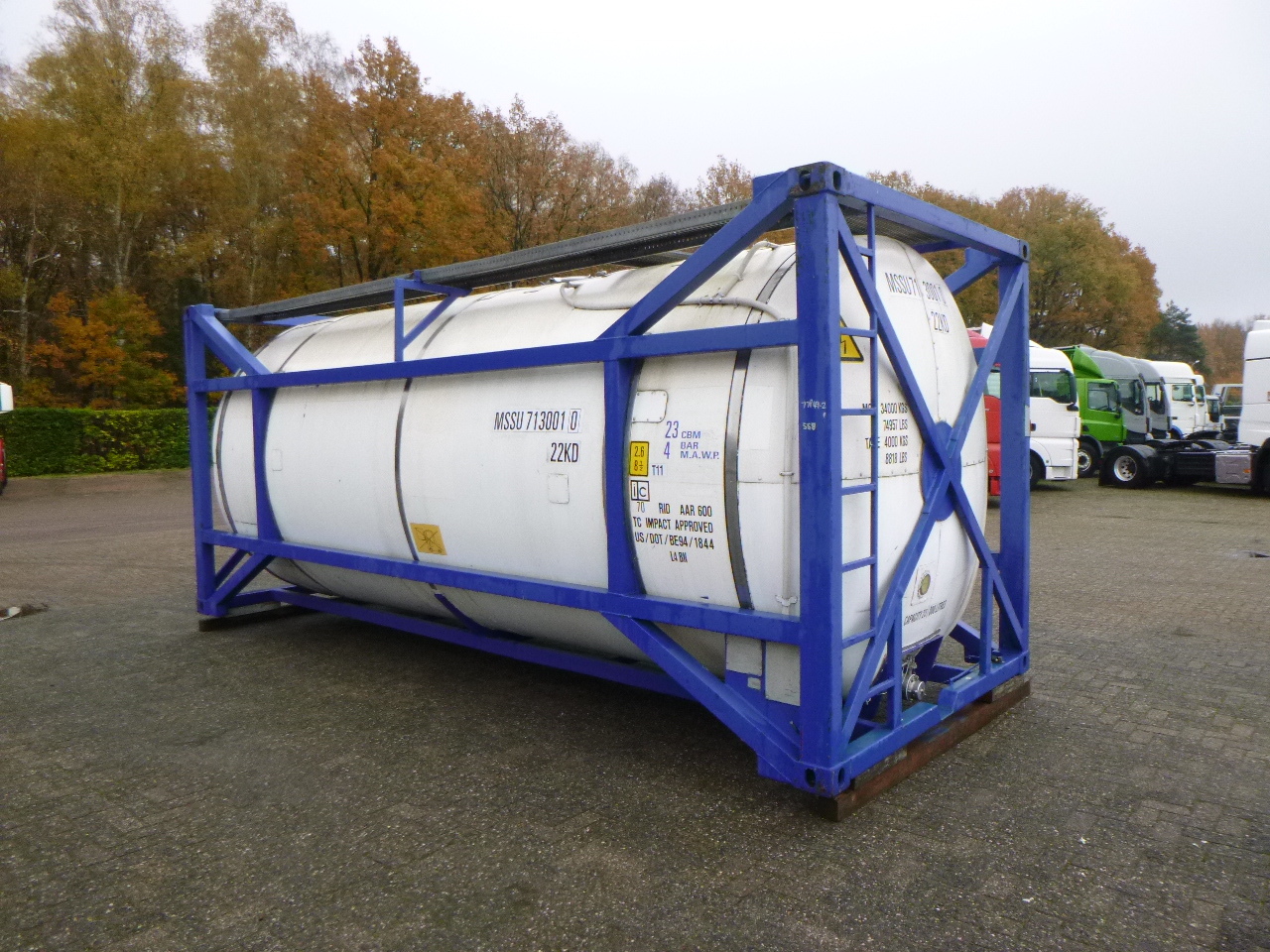 Conteneur citerne, Semi-remorque M Engineering Chemical tank container inox 20 ft / 23 m3 / 1 comp: photos 2