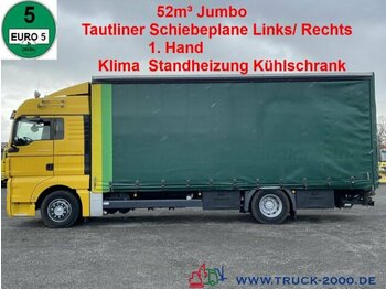 MAN TGX 18.360 Jumbo 52m³ Schiebeplane L/R LBW 1.5t - camion à rideaux coulissants