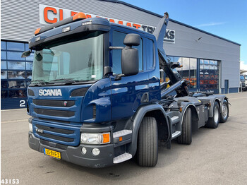 Scania P 410 8x2 Euro 6 Retarder Meiller 30 Ton haakarmsysteem Just 159.611 km! - camion ampliroll