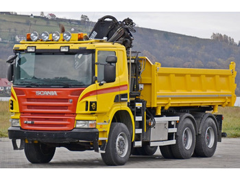 Camion grue, Camion benne Scania P380 Kipper 5,10m * KRAN + Bordmatic*6x6: photos 5