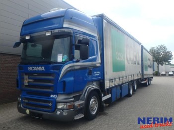 Camion à rideaux coulissants Scania R500 V8 Euro 5 Retarder + Vanhool trailer: photos 1