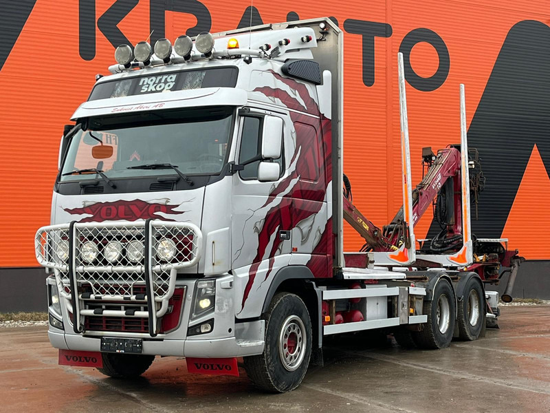 Camion grumier, Camion grue pour transport de bois Volvo FH 16 600 6x4 V KRAN V-10: photos 3
