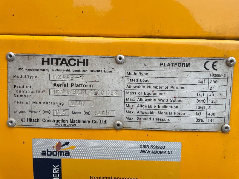 Nacelle télescopique Hitachi HX 99 B-2: photos 17