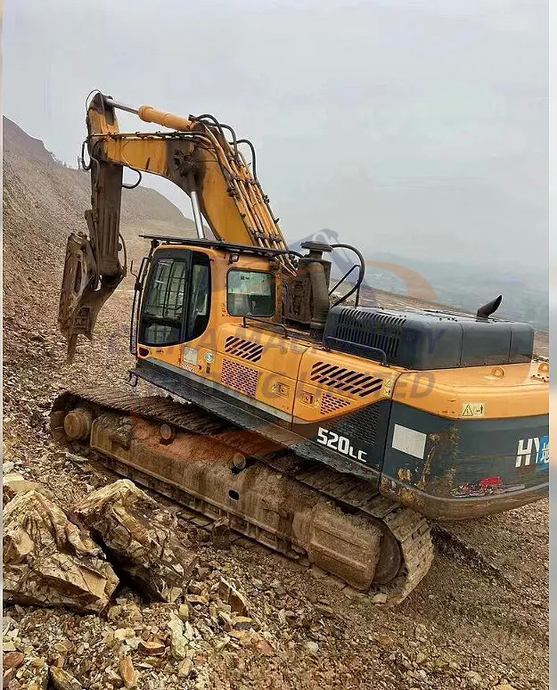 Pelle Hot Sale Good Quality Low Working Hours Second Hand Heavy Duty Digger Used Hyundai 520 Used Crawler Excavator: photos 2