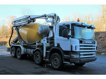 Camion malaxeur Scania 124 360 8x4 BETONMISCHER + Pumpe: photos 1