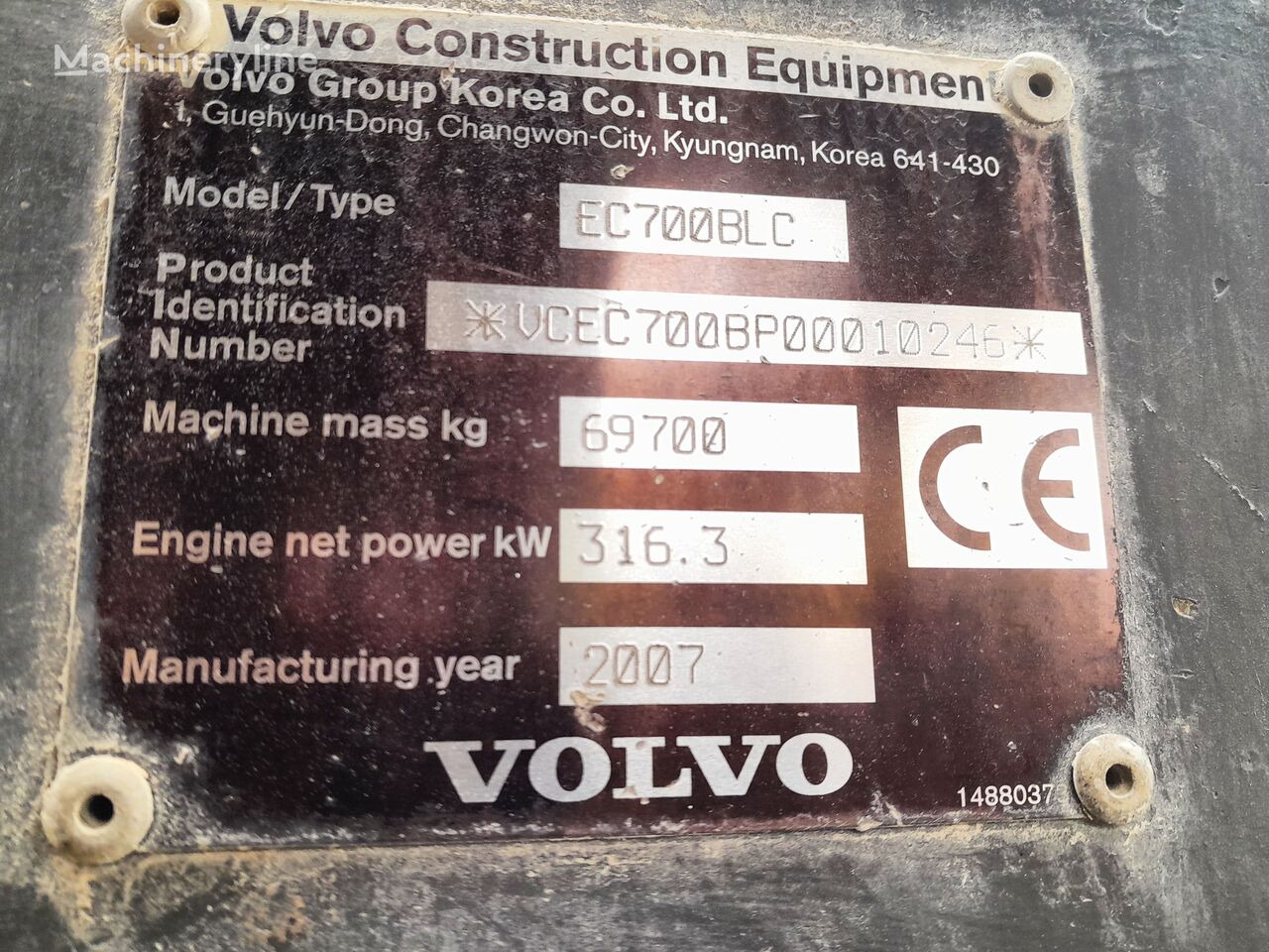 Pelle sur chenille Volvo EC700BLC: photos 13