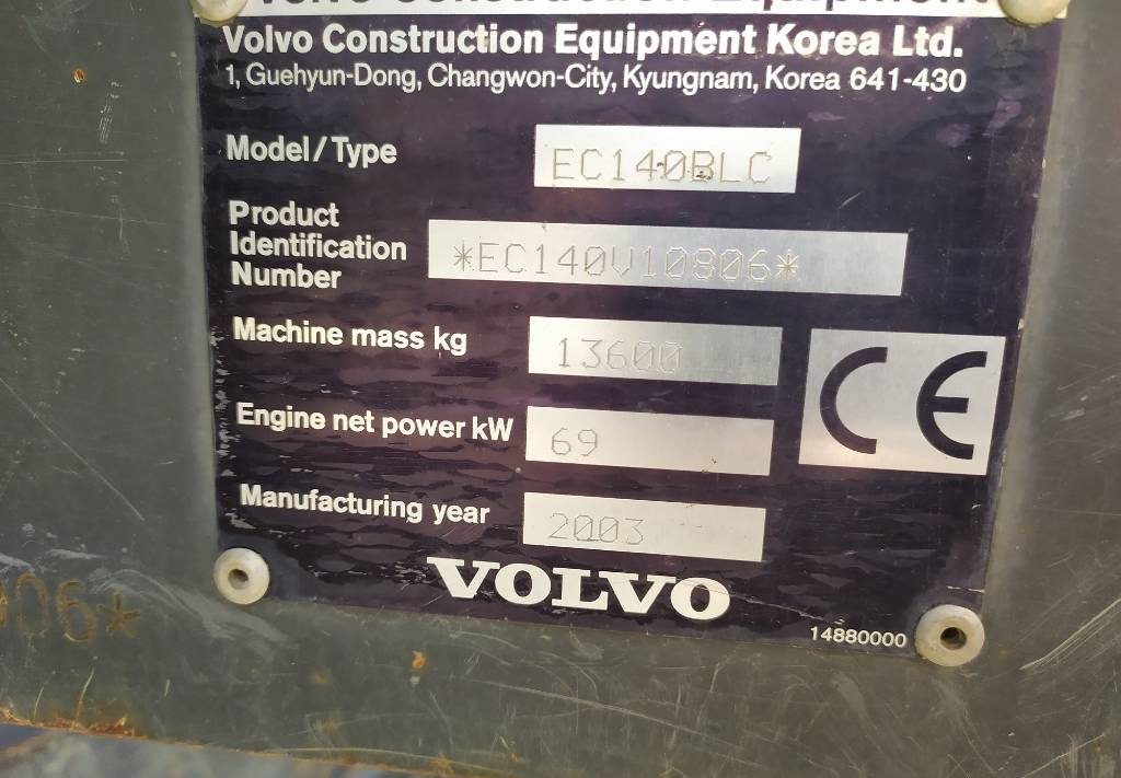 Pelle sur chenille Volvo EC 140 B LC: photos 11