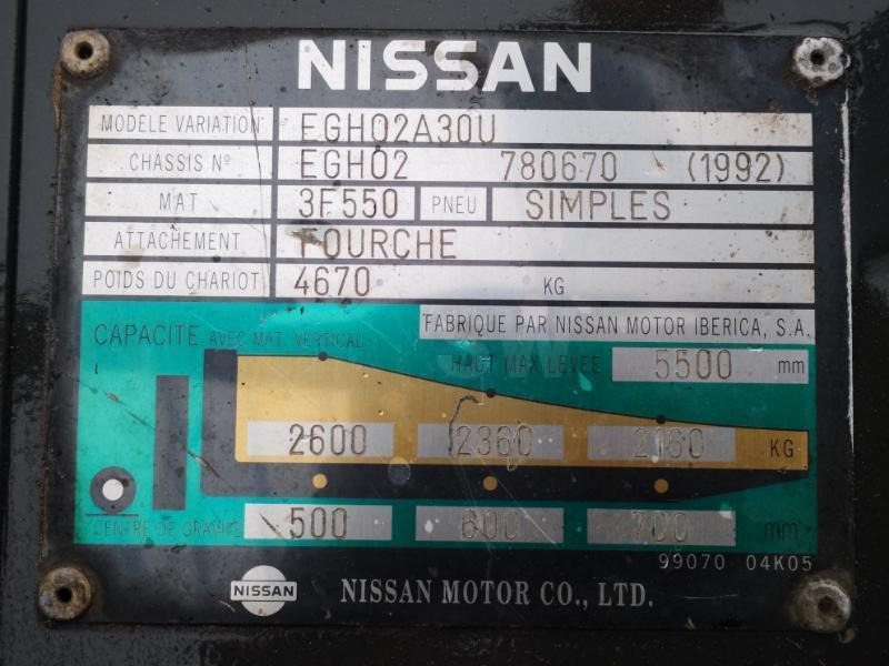 Chariot élévateur diesel Nissan EGH02A30U: photos 7