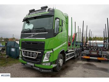 Remorque forestière VOLVO FH16 540 8x4 Timber Truck with Crane and Trailer: photos 1