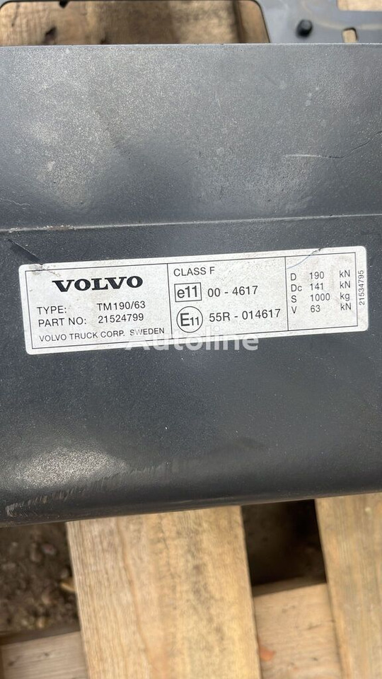 Sellette d'attelage pour Camion Volvo TRAVERSA type tm 190/63 CODE 21524799   truck: photos 2