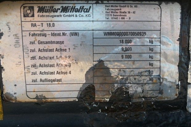 Remorque ampliroll/ Multibenne Müller-Mitteltal RA-T 18,0, Außenroller, Container, BPW, Behälter: photos 7
