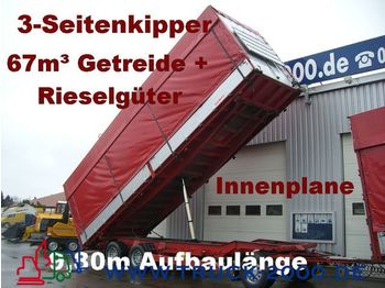 KEMPF 3-Seiten Getreidekipper 67m³   9.80m Aufbaulänge - Remorque benne
