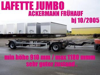 Ackermann LAFETTE JUMBO 910 - 1180 mm zwillingsbereift 2 x - Remorque porte-conteneur/ Caisse mobile