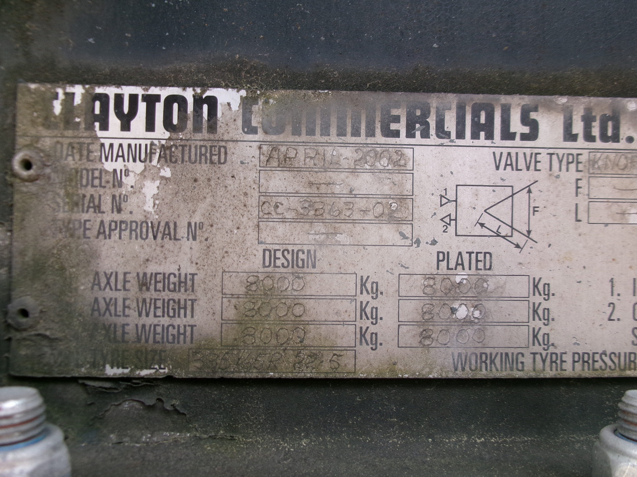 Semi-remorque citerne pour transport de produits chimiques Clayton Chemical tank inox 30 m3 / 1 comp: photos 29