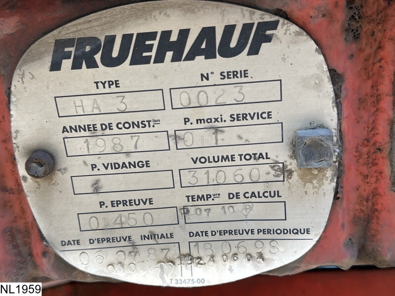 Semi-remorque citerne Fruehauf Bitum 31060 Liter: photos 3