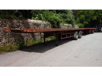 NETAM-FRUEHAUF Two axle trailer with twist locks for containers - Semi-remorque plateau