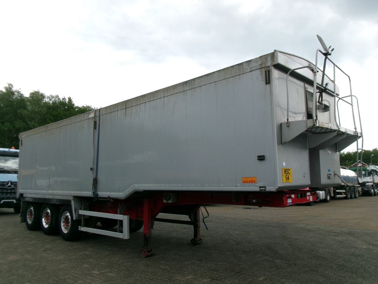 Semi-remorque benne Wilcox Tipper trailer alu 52 m3 + tarpaulin: photos 2