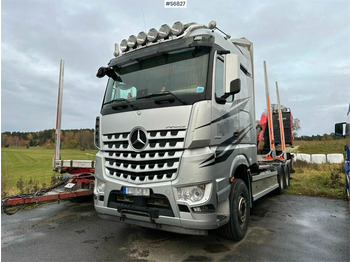 Mercedes-Benz Arocs 2863 Timber truck with crane - Camion grumier: photos 1