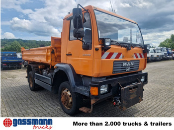 Camion benne MAN 14.225 LAK 4x4 BB, Winterdienstausstattung: photos 3