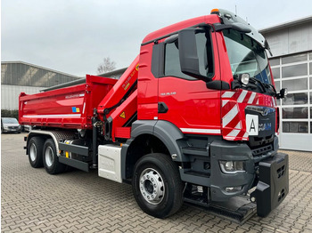 Camion benne, Camion grue MAN TGS 26.510 6x4 neuer Kipper & Palfinger PK 19001: photos 1