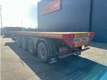Semi-remorque plateau MOL 62 tons Ballast trailer, 4 axles, 2 steering axles, Belgium- trailer, 70% tyres: photos 2