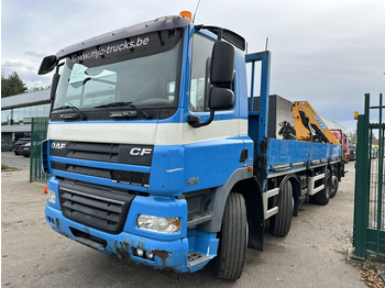 Camion plateau, Camion grue DAF CF 85.360 8x2 PRITSCHE 7m35 + KRAN EFFER 165-3S + RADIO - MANUAL GEARBOX ZF - EURO 5 - BE TRUCK: photos 4