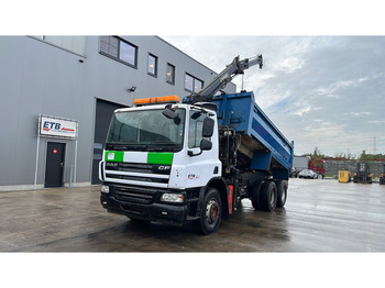 Camion benne, Camion grue DAF 75 CF 310 (STEEL SUSPENSION / HIAB CRANE / MANUAL GEARBOX / 6X4): photos 1