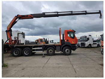 Camion plateau, Camion grue Renault Kerax 430 8X4 Flatbed Crane Palfinger PK26002EH 26 ton 5 Extensions *Retarder: photos 4