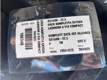 Pneu pour Engins de chantier Alliance 315/80-22,5 till Liebherr A 918: photos 2