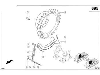 Pièces de train de roulement CLAAS