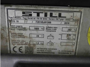 Transpalette STILL ECU16: photos 2