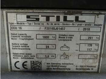 Transpalette STILL ECU16: photos 2 Transpalette STILL ECU16: photos 2