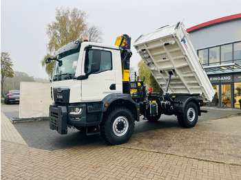 Camion grue MAN TGM 18.320 4x4 BB Kipper Kran 131 Single Winter: photos 5