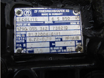 Boîte de vitesse pour Camion MAN TGL ZF65850 ECOLITE GEARBOX: photos 3