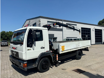 Camion plateau, Camion grue MAN 8.163 L2000 Pritsche+Kran Hiab 035: photos 3