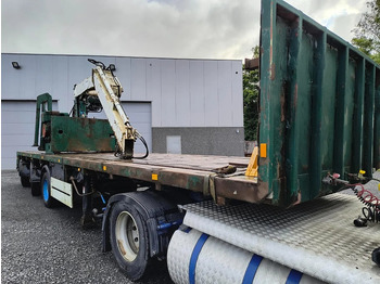 Semi-remorque plateau EKW WITH FONCTIONING (!) GLIDING CRANE: photos 2