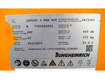 Accumulateur pour Matériel de manutention Jungheinrich unknown | Battery 24V465Ah 24 3PZS465 year 21/2020 370 kg dimension Battery 24V465Ah 24 3PZS465 year 21/2020 370 kg dimensions 78,5x21x79cm sn. 7540926001: photos 3
