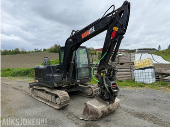 Pelle 2019 Hardlife HE80 beltegraver med 882 timer! - Tiltrotator - 2 skuffer: photos 2