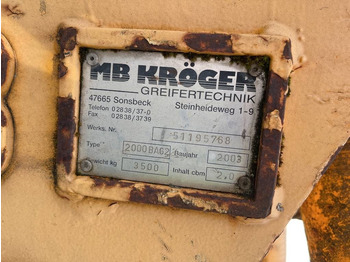 Grappin pour Engins de chantier Kröger 2000BAG2 GRAPPLE: photos 4 Grappin pour Engins de chantier Kröger 2000BAG2 GRAPPLE: photos 4