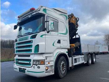 Camion grue Scania R580 V8 Effer 370 crane with jib and winch: photos 2