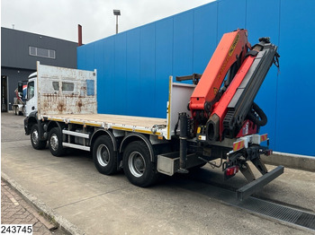 Camion plateau, Camion grue Mercedes-Benz Arocs 3240 8X4, EURO 6, Steel suspension, Palfinger: photos 2