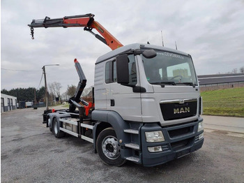 Camion ampliroll, Camion grue MAN TGS 26.320 Container Multilift + Kraan Palfinger PK16502: photos 2