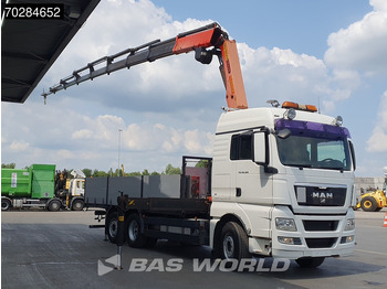 Camion plateau, Camion grue MAN TGX 26.480 TGX 6X2 Palfinger PK29002 Kran Crane 8 extensions Retarder Manual Euro 4: photos 3
