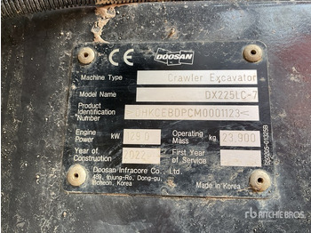 Pelle sur chenille DOOSAN DX225LC-7