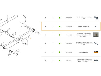 Pièces de train de roulement CASE
