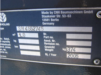 Godet pour chargeur NEW HOLLAND