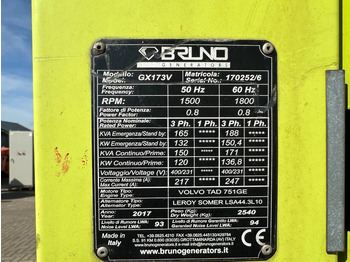 Groupe électrogène Volvo TAD 753 GE Bruno Leroy Somer 165 kVA Silent Rental generatorset: photos 3