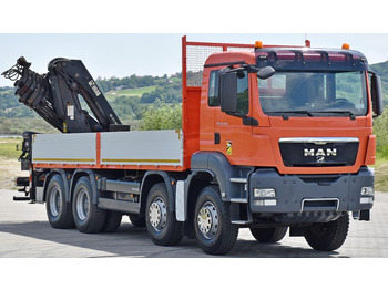 Camion grue, Camion plateau MAN TGS 35.440 * HIAB 211 E-6 HIDUO +FUNK / 8x4: photos 3