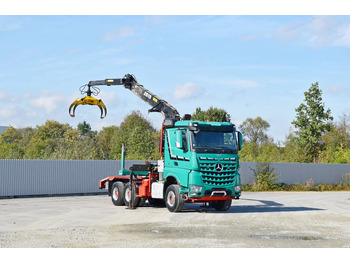 Camion grumier, Camion grue Mercedes-Benz AROCS 3363 *HOLZTRANSPORTER * LOGLIFT 251S /6x4: photos 2